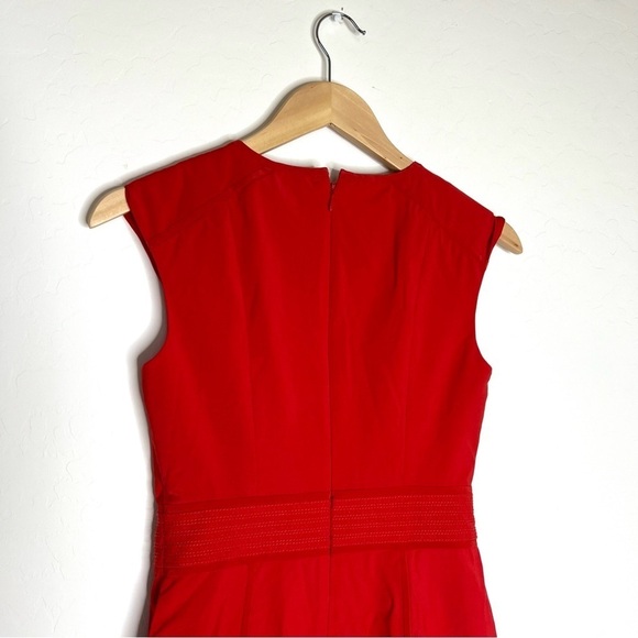 Tory Burch Megan Dress Madras Red - Picture 7 of 8